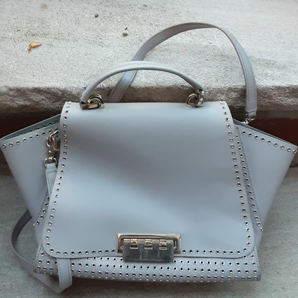 ZAC Zac Posen Grey Eartha tote with studs